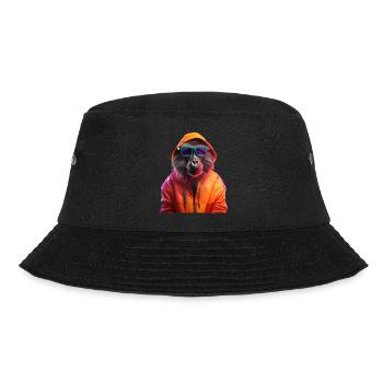 Baboon with Sunglasses Colorful Cool Monkey Baboons - Bucket Hat - black - Front - Lela (165cm)