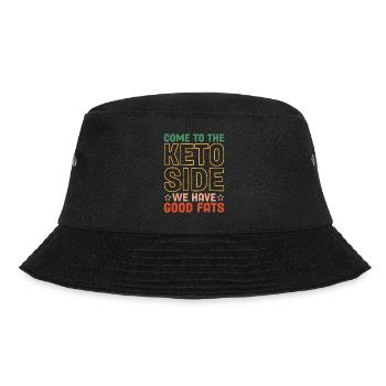 Come To The Keto Side, We Have Good Fats 2 - Bucket Hat - black - Front - Lela (165cm)