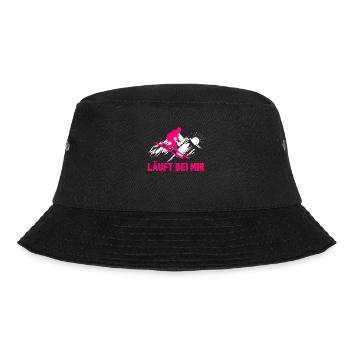 Skifahrer Läuft bei Mir Wintersportler Skifahren - Bucket Hat - Schwarz - Vorne - Lela (165cm)