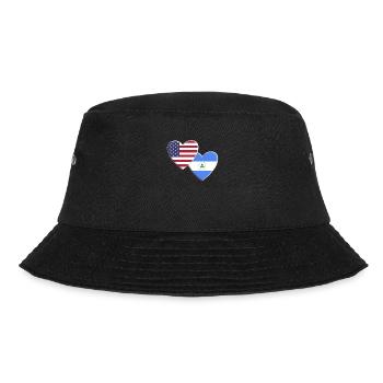 USA American Nicaragua Nicaraguan Flag Patriotic - Bucket Hat - black - Front - Lela (165cm)