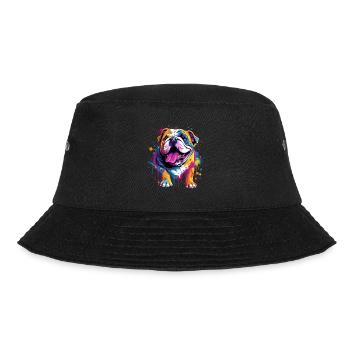 Bouledogue anglais Pop Art I Dog Lover I Splash Art - Bob - noir - Devant - Lela (165cm)