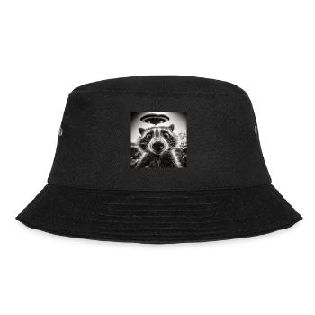 Lustig Erschrecktes Waschbär Selfie UFO Alien - Bucket Hat - Schwarz - Vorne - Lela (165cm)
