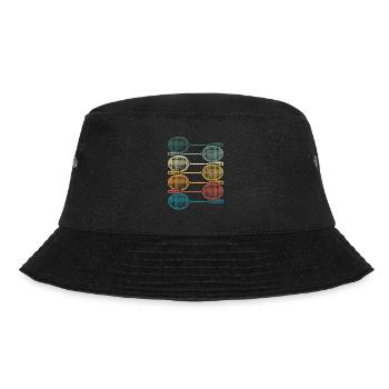 Colorful badminton rackets - Bucket Hat - black - Front - Lela (165cm)