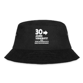30 Jahre Ehe Ehemann Perlenhochzeit Geschenk - Bucket Hat - Schwarz - Vorne - Lela (165cm)