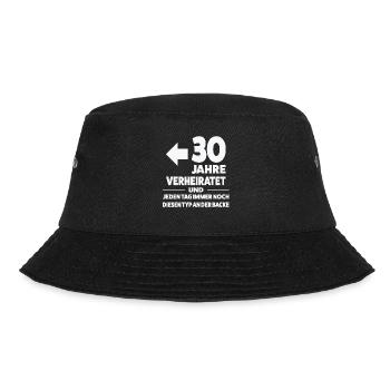 30 Jahre Ehe Bier 30 Ehejahre Geschenk - Bucket Hat - Schwarz - Vorne - Lela (165cm)