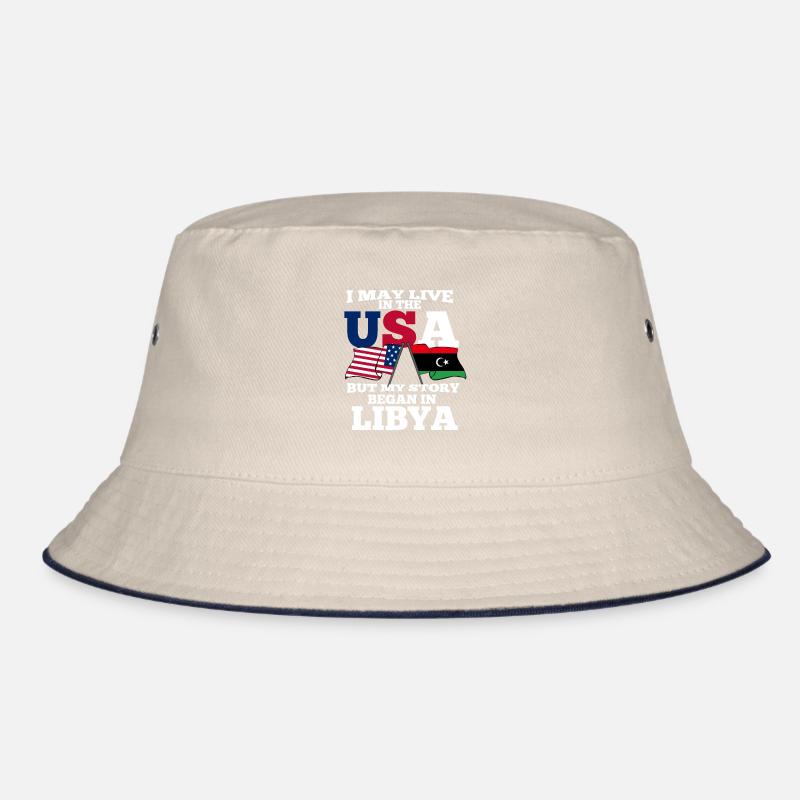Libya America Usa Gift Bucket Hat