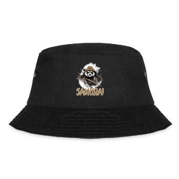 Japanischer Panda Samurai Style für Panda Fans - Bucket Hat - Schwarz - Vorne - Lela (165cm)