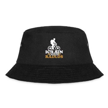 Ich Bin Selten Radlos Fahrrad Fahrradfahrer Männer - Bucket Hat - Schwarz - Vorne - Lela (165cm)