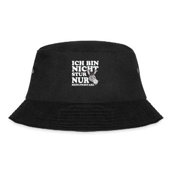 Ich Bin Nicht Stur Nur Meinungsstabil - Bucket Hat - Schwarz - Vorne - Lela (165cm)