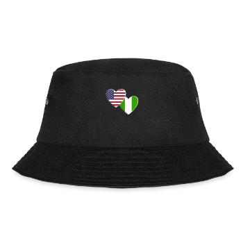 USA American Nigeria Nigerian Africa Flag - Bucket Hat - black - Front - Lela (165cm)
