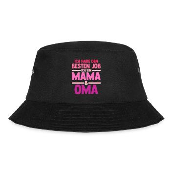 Ich Habe Den Besten Job Ich Bin Mama Und Oma - Bucket Hat - Schwarz - Vorne - Lela (165cm)