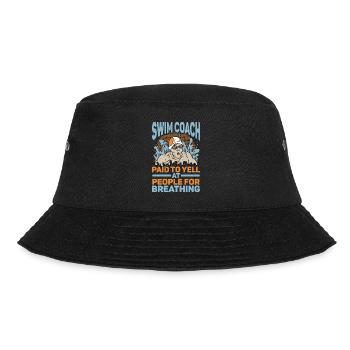 Swim Coach Paid To Yell At People For Breathing 2 - Bucket Hat - Schwarz - Vorne - Lela (165cm)