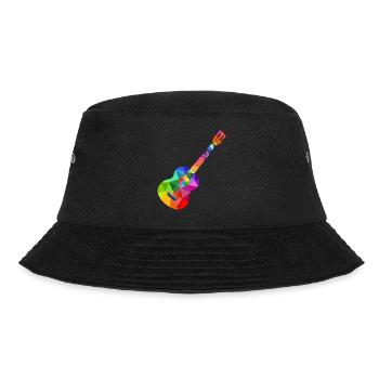 Colorful Rainbow Guitar Rainbow Music Guitarist - Bucket Hat - black - Front - Lela (165cm)