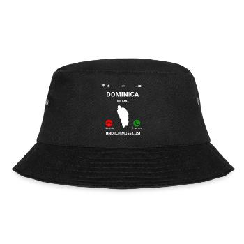 Dominica Karibik Insel Urlaub Idee - Bucket Hat - Schwarz - Vorne - Lela (165cm)