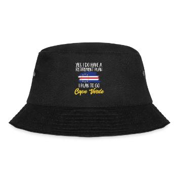Kap Verde Flagge Cabo Verde Flagge - Bucket Hat - Schwarz - Vorne - Lela (165cm)
