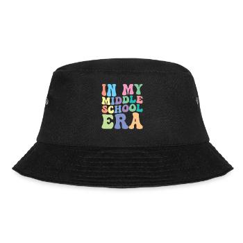 Realschule Retro Groovy Student - Bucket Hat - Schwarz - Vorne - Lela (165cm)