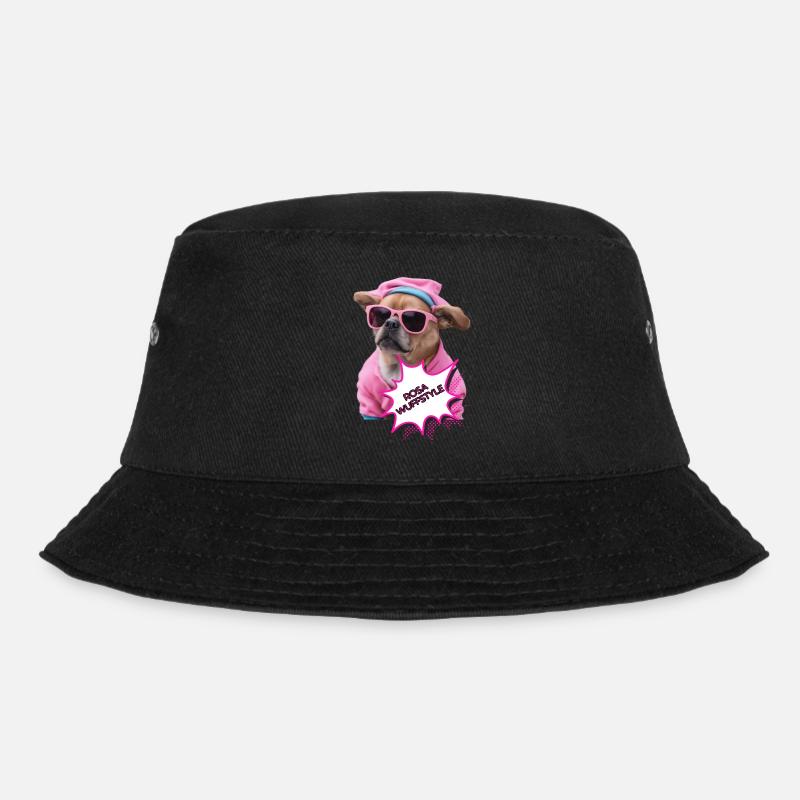 Rosa Wuffstyle - Bucket Hat - Schwarz