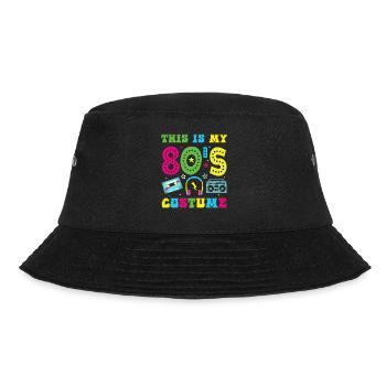 This is my 80s Costume funny 80s Party - Bucket Hat - Schwarz - Vorne - Lela (165cm)