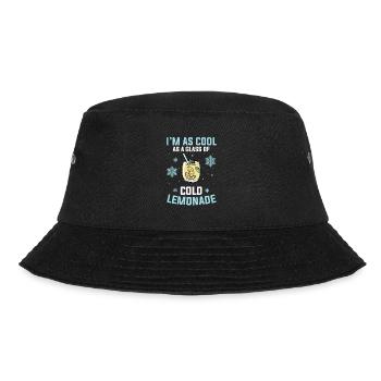Cold Lemonade Snow Lemon Juice Winter - Bucket Hat - black - Front - Lela (165cm)