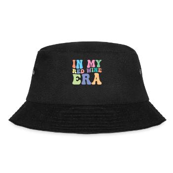 Rotwein Retro Groovy In Meiner - Bucket Hat - Schwarz - Vorne - Lela (165cm)