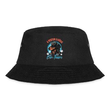4 Pfoten 2 Füße EinTeam Dackel - Bucket Hat - Schwarz - Vorne - Lela (165cm)