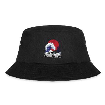 Wellen JDM Sonne S15 Silvia Japan Tuning Auto 90s - Bucket Hat - Schwarz - Vorne - Lela (165cm)