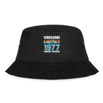 46. Geburtstag Retro Kassette Best of Oktober 1977 - Bucket Hat - Schwarz - Vorne - Lela (165cm)