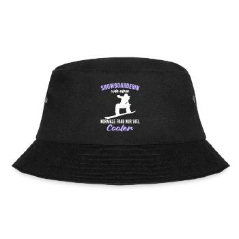 Snowboarderin wie eine Normale Frau nur Cooler - Bucket Hat - Schwarz - Vorne - Lela (165cm)