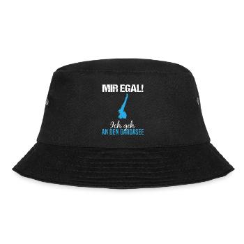 Mir Egal! Gardasee Priorität Geschenk - Bucket Hat - Schwarz - Vorne - Lela (165cm)