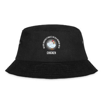 Lustiger Hühner Spruch Huhn - Bucket Hat - Schwarz - Vorne - Lela (165cm)