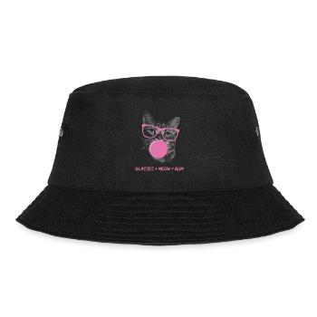 Chat dans des lunettes avec gomme à bulles rose - Bob - noir - Devant - Lela (165cm)