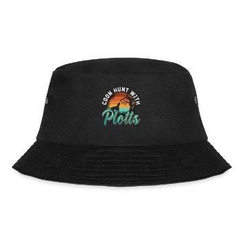 Coonhound Coon Hunt With Plotts Treeing Walker - Bucket Hat - Schwarz - Vorne - Lela (165cm)
