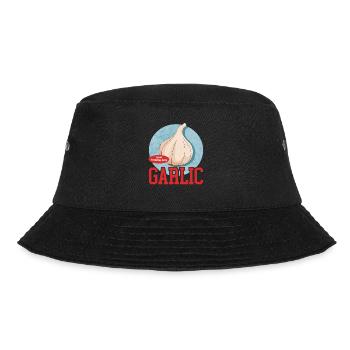 Knoblauch Knoblauchgeschmack Geschenk - Bucket Hat - Schwarz - Vorne - Lela (165cm)