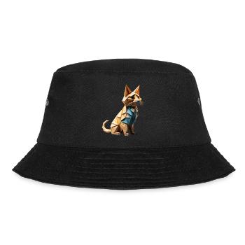 Katze Origami 2 - Bucket Hat - Schwarz - Vorne - Lela (165cm)