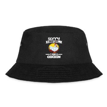 Lustiger Hühner Spruch Huhn - Bucket Hat - Schwarz - Vorne - Lela (165cm)