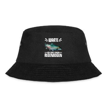 Forellen Angeln - Bucket Hat - Schwarz - Vorne - Lela (165cm)