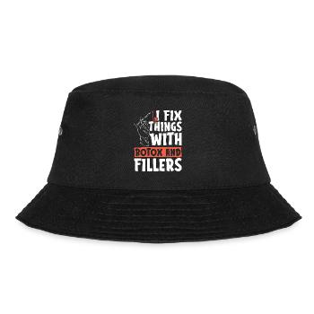 Aesthetician I Fix Things WIth Botox And Skin Care - Bucket Hat - black - Front - Lela (165cm)