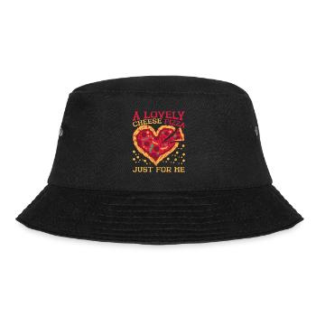 A Lovely Cheese Pizza Just For Me 2 - Bucket Hat - Schwarz - Vorne - Lela (165cm)