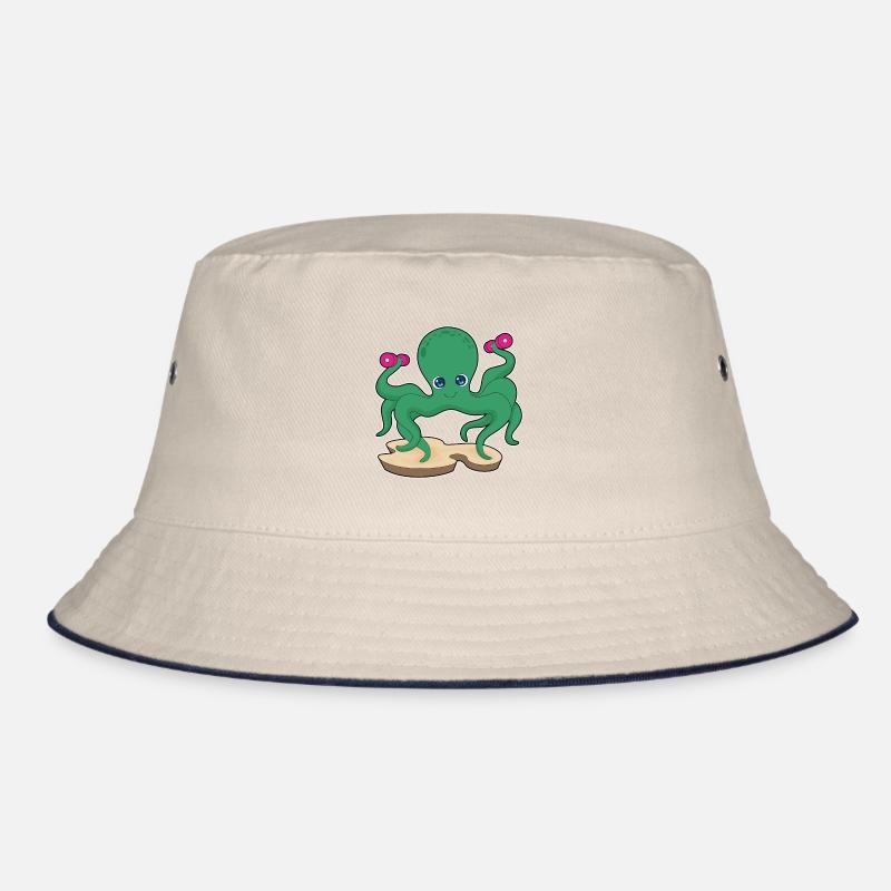 Krake Krafttraining Hanteln Bucket Hat
