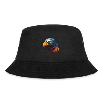 Adler Kopf - Bucket Hat - Schwarz - Vorne - Lela (165cm)