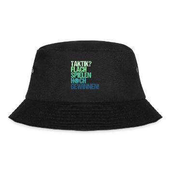 Tennis Taktik Humor Tennisspieler - Bucket Hat - Schwarz - Vorne - Lela (165cm)