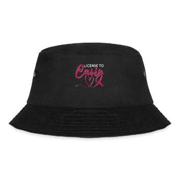 Cosmetology License To Carry Cosmetics Hairdresser - Bucket Hat - Schwarz - Vorne - Lela (165cm)