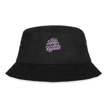 Ok But first Pudding Dessert Süßspeise - Bucket Hat - black - Front - Lela (165cm)