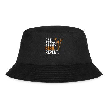 Eat Sleep Farm Repeat Agriculture Organic Farmer - Bucket Hat - black - Front - Lela (165cm)
