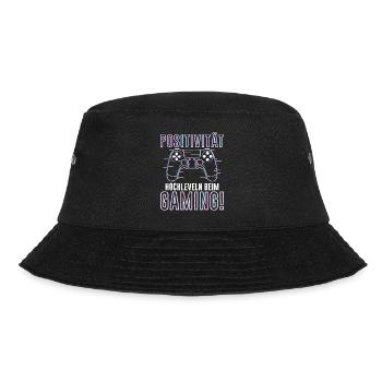 Positivität Hochleveln beim Gaming! Controller - Bucket Hat - Schwarz - Vorne - Lela (165cm)