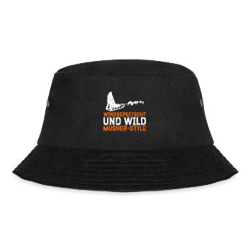 Musher Style Windgepeitscht und Wild Mushing - Bucket Hat - Schwarz - Vorne - Lela (165cm)