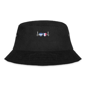 Nicaragua France Vintage Heartbeat Flag - Bob - noir - Devant - Lela (165cm)