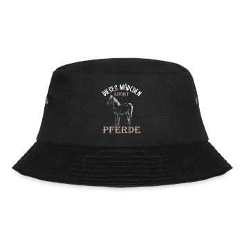Liebe zu Pferden - Mädchen Edition - Bucket Hat - Schwarz - Vorne - Lela (165cm)