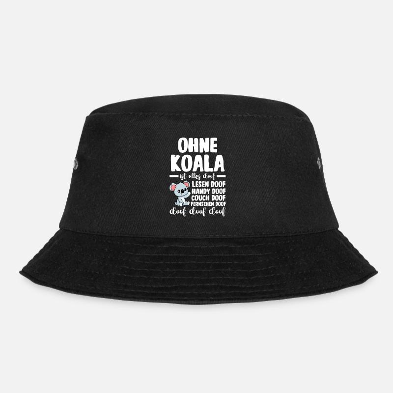 Koalabär Koala - Bucket Hat - Schwarz