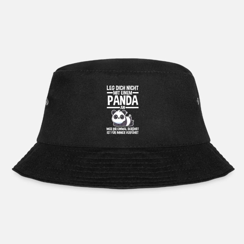 Pandabär Panda - Bucket Hat - Schwarz